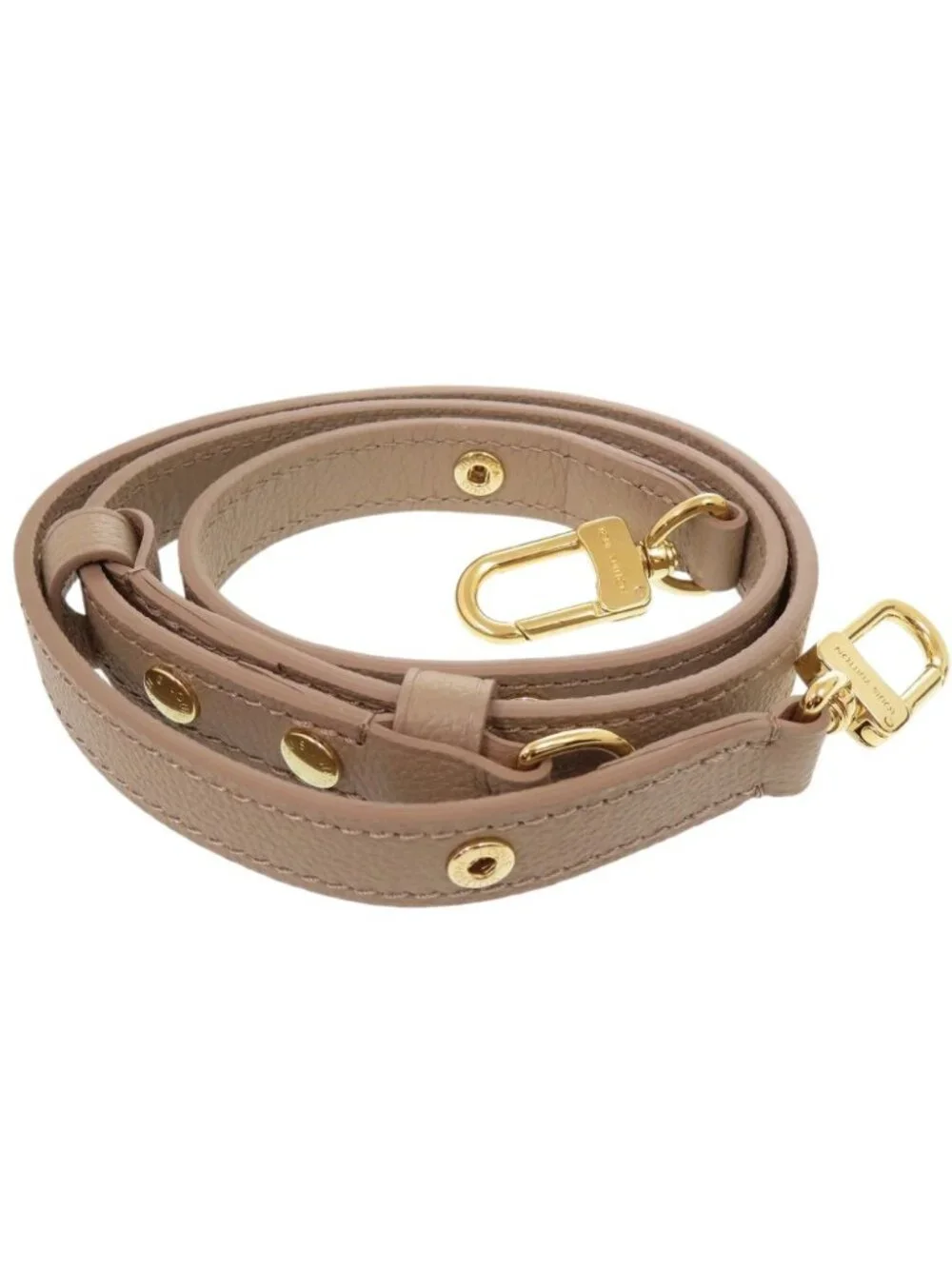 Louis Vuitton Shoulder Strap Leather Beige